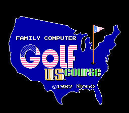 Family Computer Golf - U.S. Course Title Screen